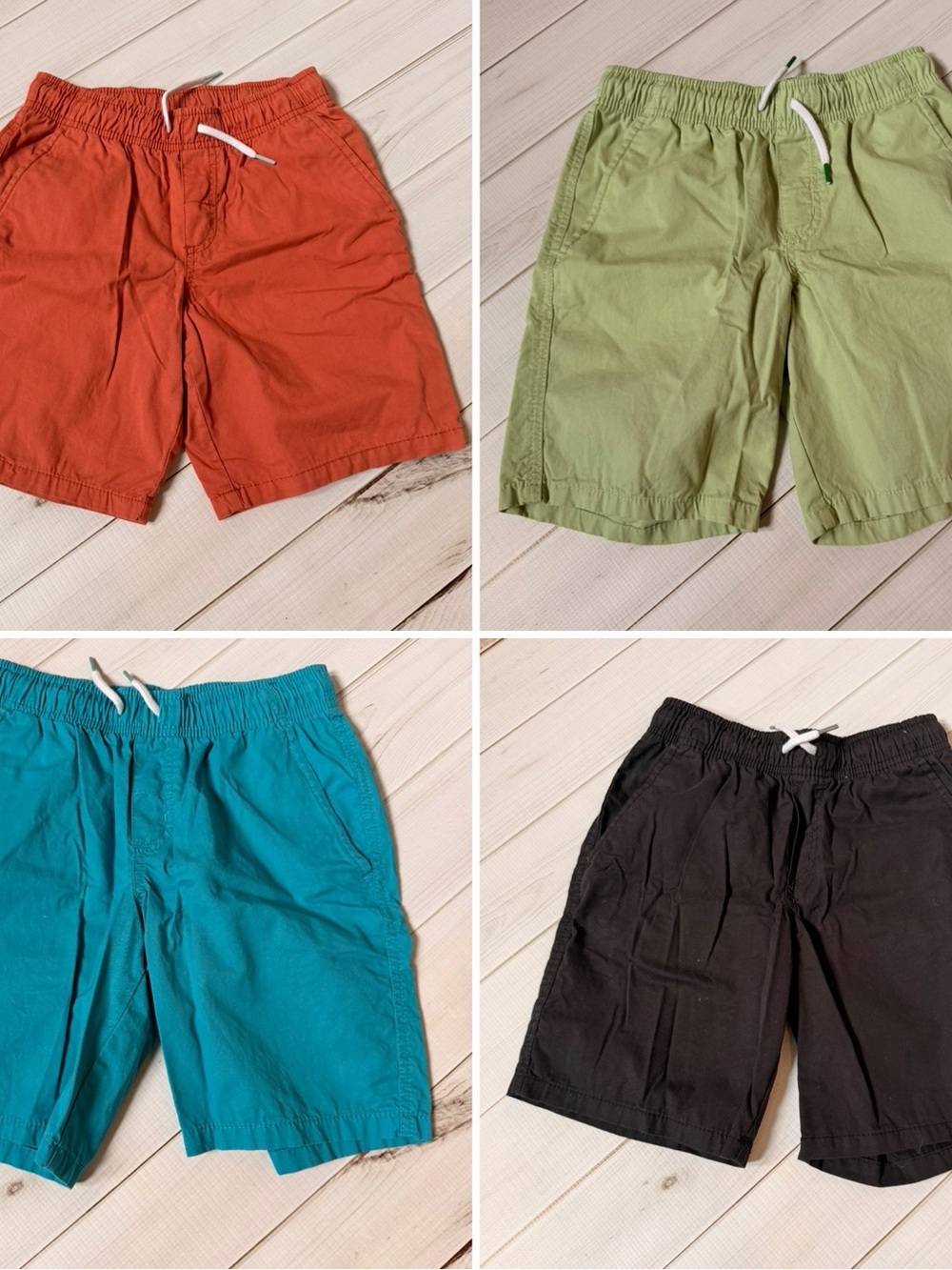 Cat & Jack Boys Solid Drawstring Shorts - Red, Green, Teal, Black